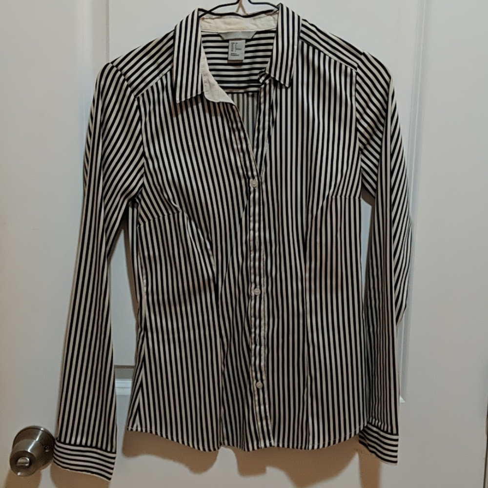 H&M Pin Striped Button Down Shirt